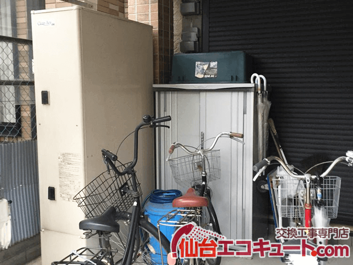 白石市Y様邸のエコキュート交換工事例・交換前